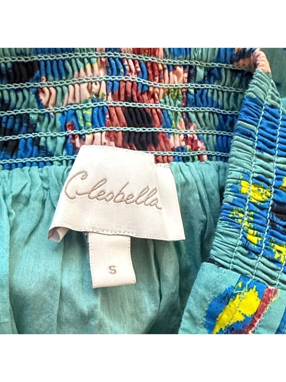 Cleobella Suri Mini Bubble Hem Skirt in Calypso Size Small NWOT - Picture 6 of 7